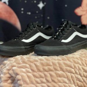 Black and White Vans - Size 9 Women